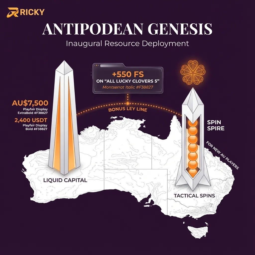 Welcome bonuses for players from Australia on Ricky Casino - up to AU$7500 and free spins