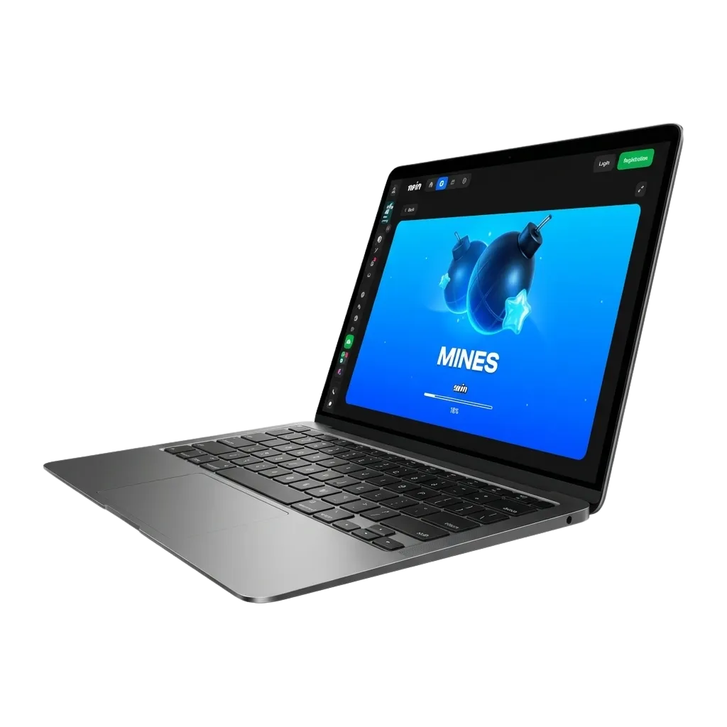 Australian player viewing the Mines grid game on Ricky casino site, with bombs, multipliers, and welcome bonus offer visible