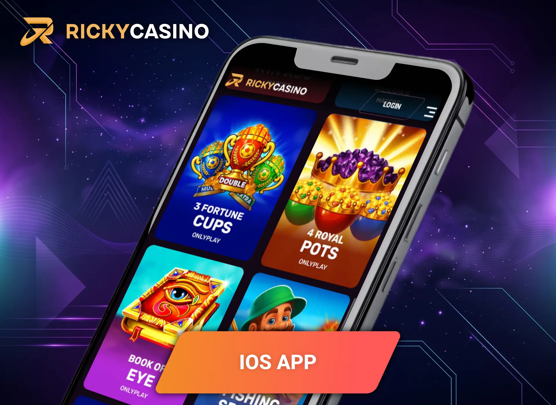 Experience top mobile gambling with the sleek Ricky Casino iOS app.