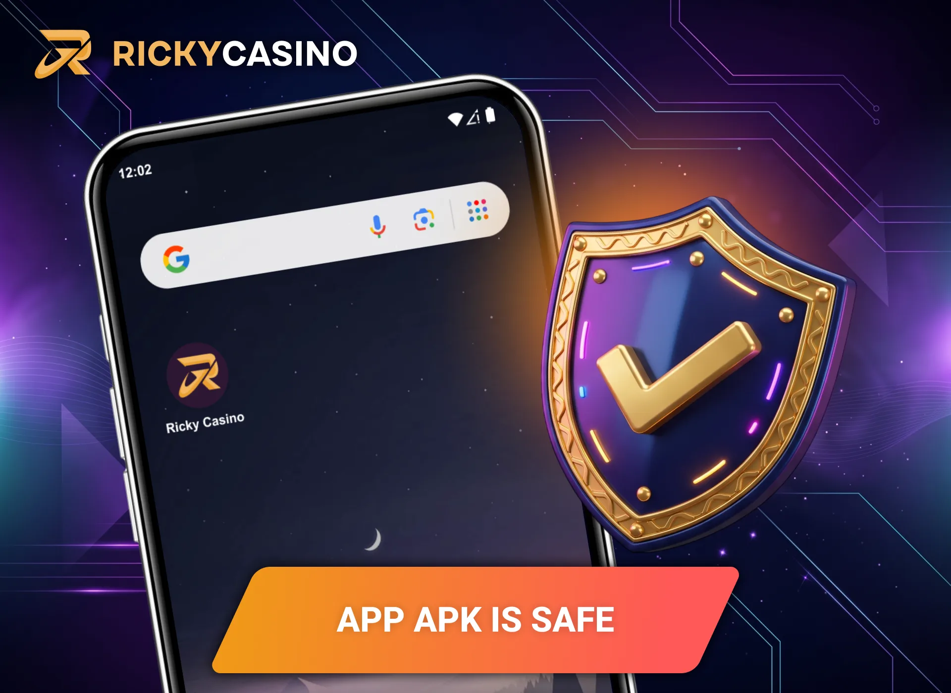 Ensure safe installation when downloading the Ricky Casino app APK file.